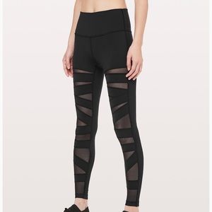 Lululemon wunder under high rise tech mesh tights